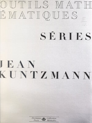 cover image of Outils mathématiques de la physique et de la chimie (1). Séries